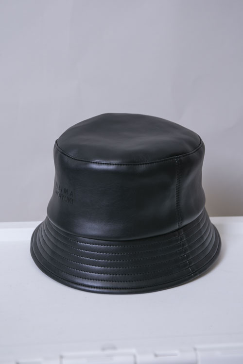 KIJIMA TAKAYUKIレザーバケットハット色BLACK - 帽子